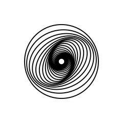 Vector colored spiral. Twisted abstract wireframe tunnel.