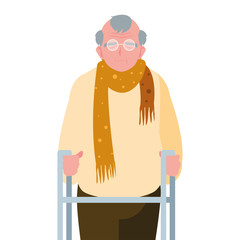Fototapeta premium happy grandparents day flat design