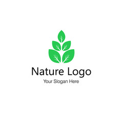 nature logo, leaf logo template design