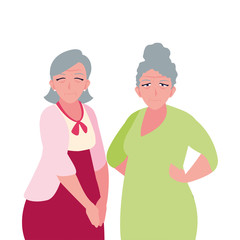 Obraz premium happy grandparents day flat design