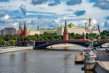 Obraz premium Moscow. Russian Federation. Bridge over the river in Moscow.