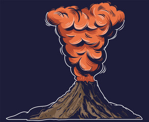 One big dangerous active volcano © Oleksii
