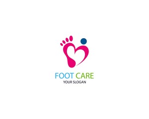 Foot care icon illustration Logo vector Template