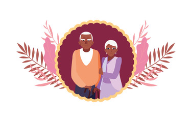 happy grandparents day flat design
