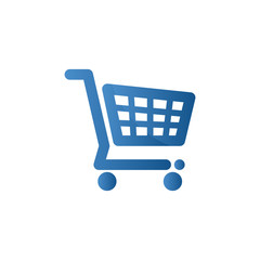 Shopping cart trolley vector icon,