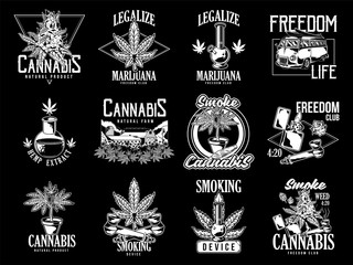 Print set cannabis design 