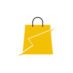 Bag shop Online logo design vector icon. shopping logo design - Vector