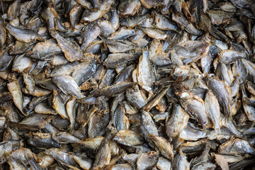 dried fish in a market