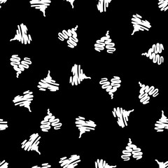 Seamless Modern grunge heart hand drawn set, great design for any purposes. Hand drawn doodle grunge heart set. Modern vector design. Seamless vector tile pattern. Doodle illustration