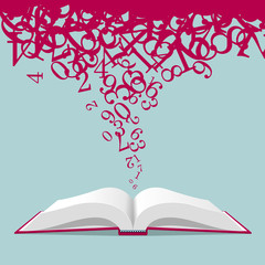 Learn cultural knowledge. Isolated on blue background.