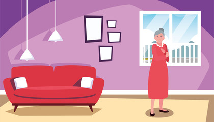 happy grandparents day flat design