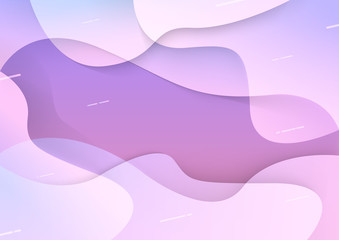 Colorful background design. Gradient according to the shapes. 3d fluid shapes composition. Abstract flat design background. Vector illustration.