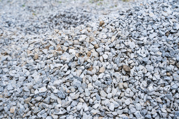 gravel for building in construction site