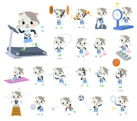 Obraz premium animal Cow girl_exercise