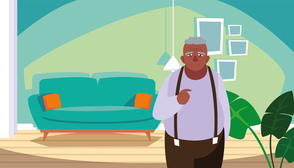 happy grandparents day flat design