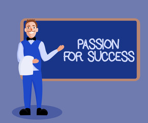 Word writing text Passion For Success. Business concept for Enthusiasm Zeal Drive Motivation Spirit Ethics.
