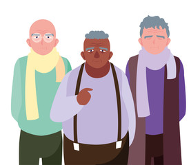 happy grandparents day flat design