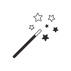 magic wand icon vector template