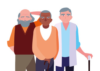 happy grandparents day flat design