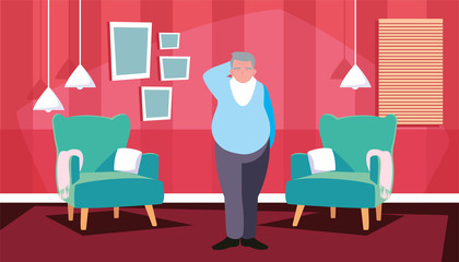 happy grandparents day flat design