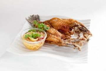Fried snapper fish