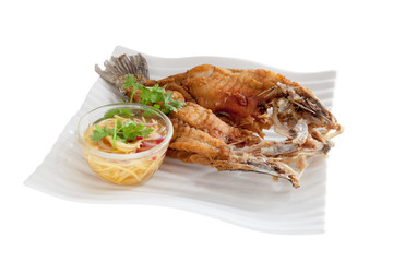 Fried snapper fish