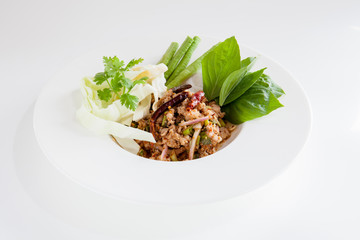 Larb pork, East north Thai style
