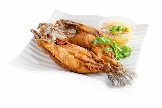 Fried snapper fish