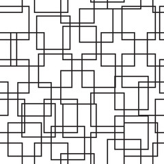 Vector abstract seamless square pattern. Geometric line seamless pattern.