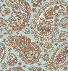 Seamless Pattern : Paisley Style