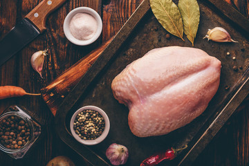 Raw chicken breast