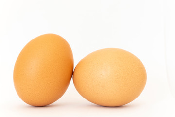 Eggs on a white background