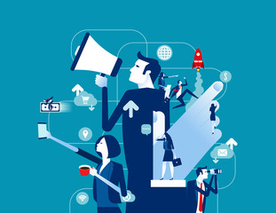 Business office team. Concept business vector illustration, Communication, Meeting, Coworker.