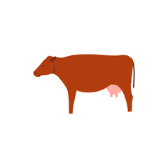 Vector illustration of cow. Animal vector illustration.