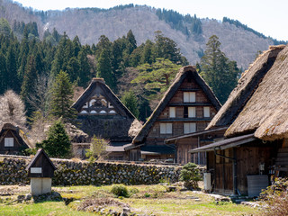 Fototapeta na wymiar Historic Village of Shirakawa-go in spring , Japan