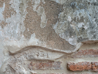close up texture of the old brick wall for background