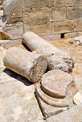 Pillars in Mout Gerizim ruins