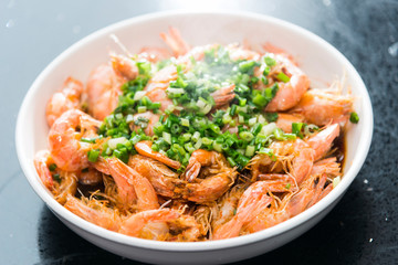 A delicious dish of braised prawn,Chinese Food