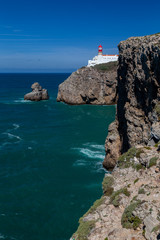 The Lighthouse at Cape St. Vincent or Cabo de Sao Vicente, the southwesternmost point of mainland...