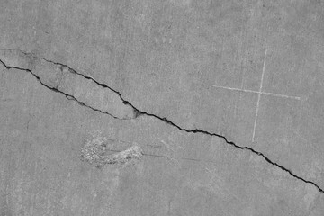  Crack on a concrete surface in Los Angeles for interior design.