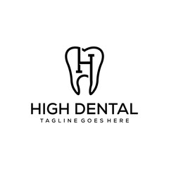illustration of the H mark found in the teeth logo design