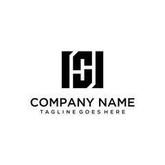 illustration of modern typography for HSH signs logo design