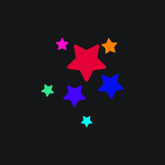 Star minimalistic icon logo template, elegant stars emblem vector illustration design