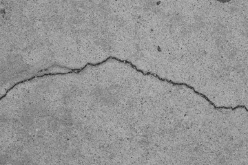 Fototapeta na wymiar Crack on a concrete surface in Los Angeles for interior design.
