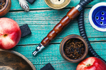 Hookah with nectarine flavor