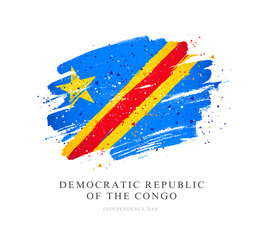 Flag of the Democratic Republic of the Congo.