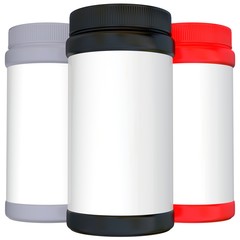 Realistic 3d bottle mock up on white background.3D Rendering