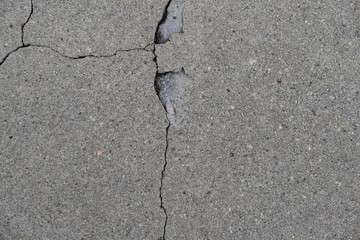  Crack on a concrete surface in Los Angeles for interior design.
