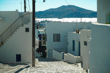 The main buildings of Paros island