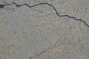  Crack on a concrete surface in Los Angeles for interior design.